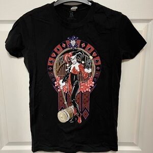 RIPT Designs Black Graphic T-Shirt Harley Quinn Artwork